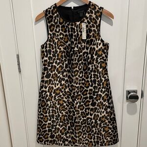 J Crew New with Tags Leopard Print Sleeveless Dress 4